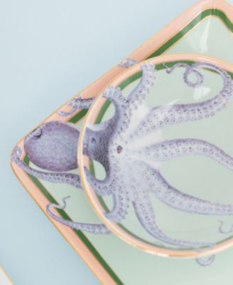 Under The Sea Sushi Plates with Dip Bowls, Set of 2