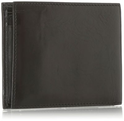 Men's Old Leather Continental ID Wallet, Black