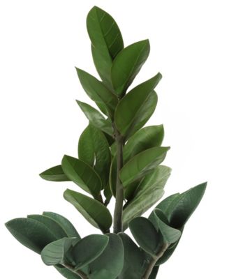 20" Indoor Artificial Zz Plant with Decorative Grey Cement Pot
