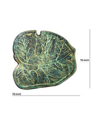 10in. Leaf Shaped Decorative Accent Tray