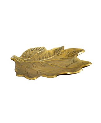10in. Gold Tree of Life Leaf Decorative Accent Tray