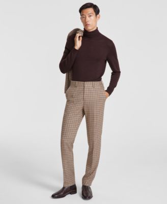 Hugo Boss - Men's Modern-Fit Houndstooth Suit Separate Pants