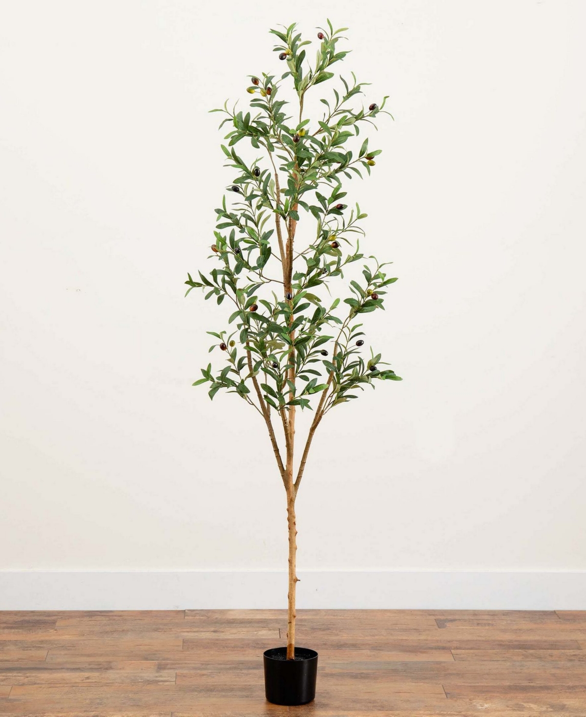Nearly Natural 6ft. Artificial Olive Tree with Natural Trunk
