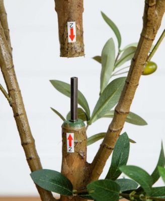 8ft. Artificial Olive Tree with Natural Trunk