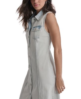 Women's Sleeveless Denim Maxi Dress