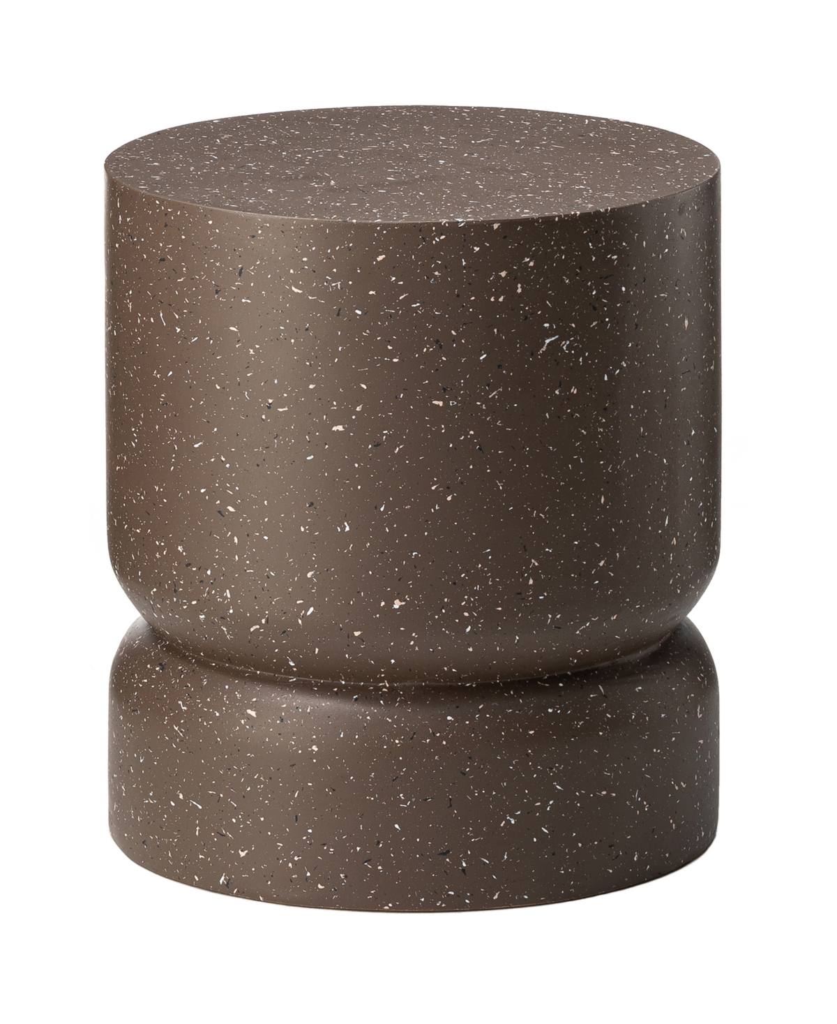 Multi-functional Faux Terrazzo Garden Stool or Planter Stand - Brown