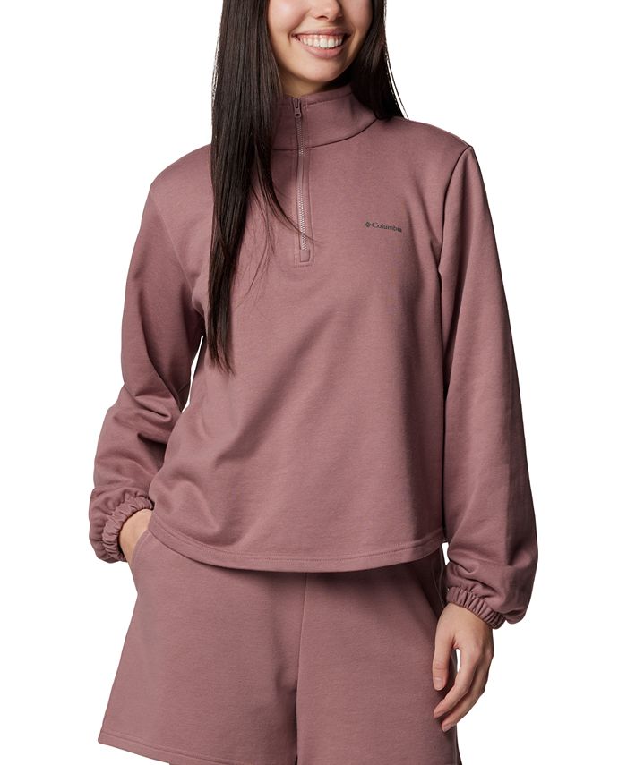 Columbia Trek French Terry 1/4 Zip Sweat In Green | ASOS