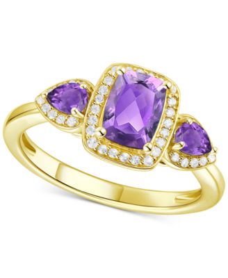 Lab Created Ruby & 1/6 CTW Diamond Ring - 14k Gold or Sterling Silver Lab Created Ruby & 1/6 CTW Diamond Ring - 14k Gold or Sterling Silver