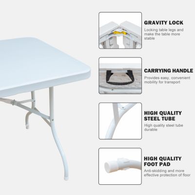 Portable Folding Table for Picnics and Parties