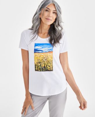 売れ筋商品|||スタイルアンドコー Tシャツ トップス レディース Women's Graphic Crewneck T-Shirt, Created for Macy's Garden Graphic Style & Co Women's Graphic Crewneck T-Shirt, Created for