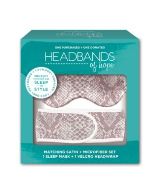 Women s Satin Eye Mask + Microfiber Spa Set - Snake Print