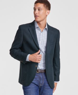 Men Modern-Fit Active Stretch Structure Weave Sport Coat  