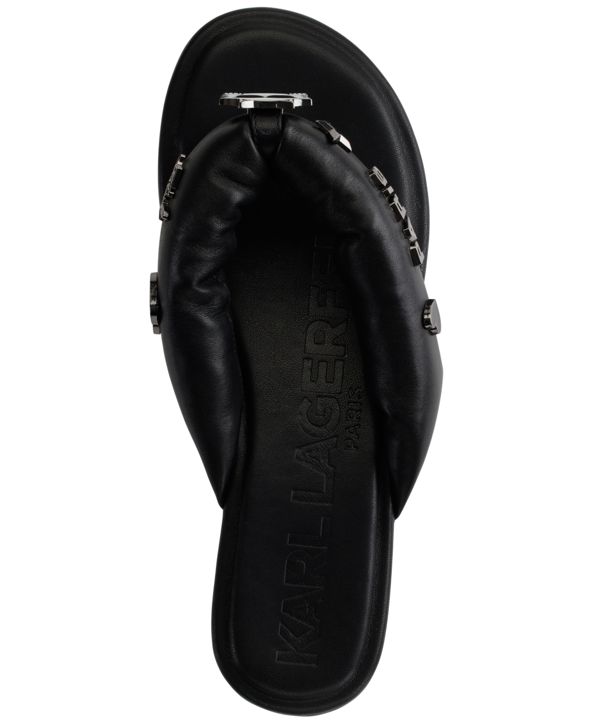 KARL LAGERFELD WOMEN'S CEEJAY EMBELLISHED THONG SANDALS 