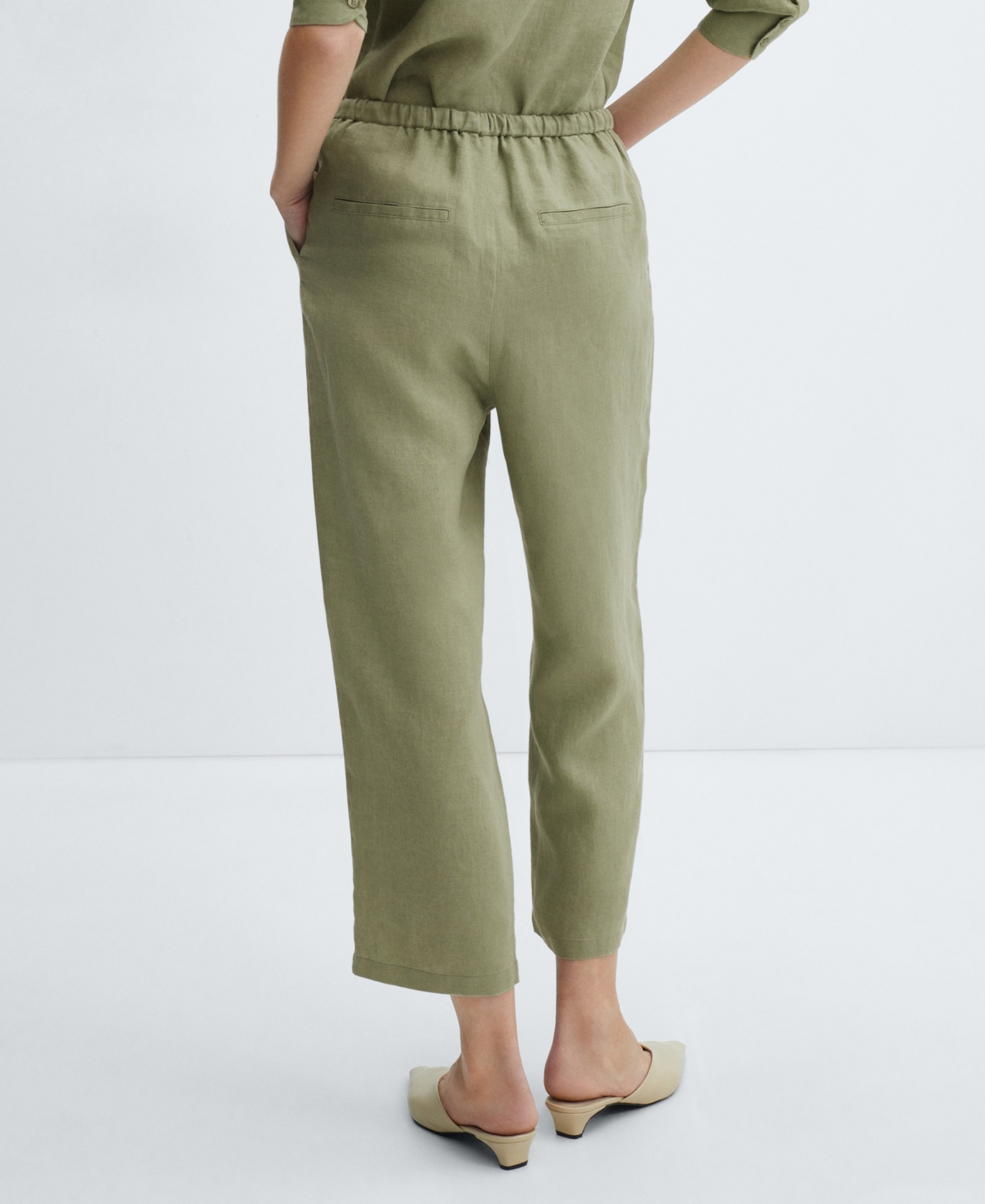 Mango Women's 100% Linen Pants