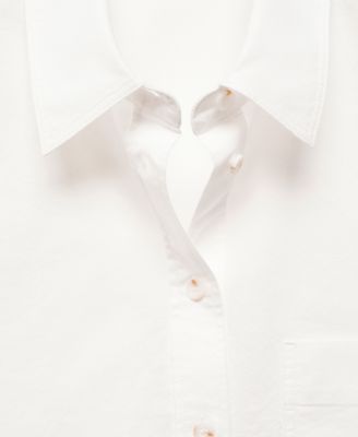 Women's Chest-Pocket Cotton Shirt