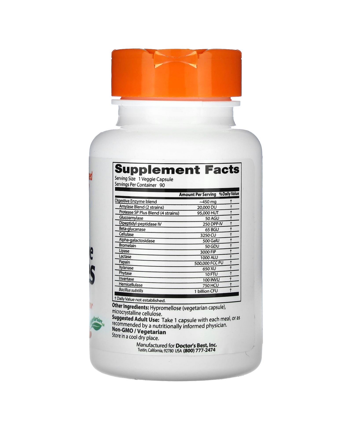 Doctor's Best Digestive Enzymes - Veggie Caps - Assorted Pre-pack (See Table 9
