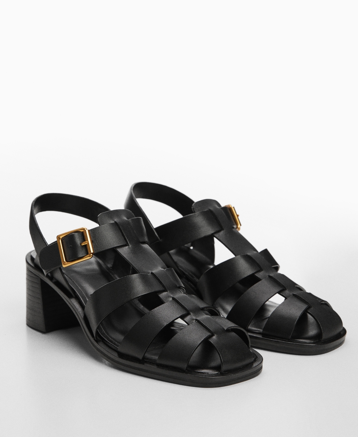 Mango Women's Leather Jelly Shoes In Black