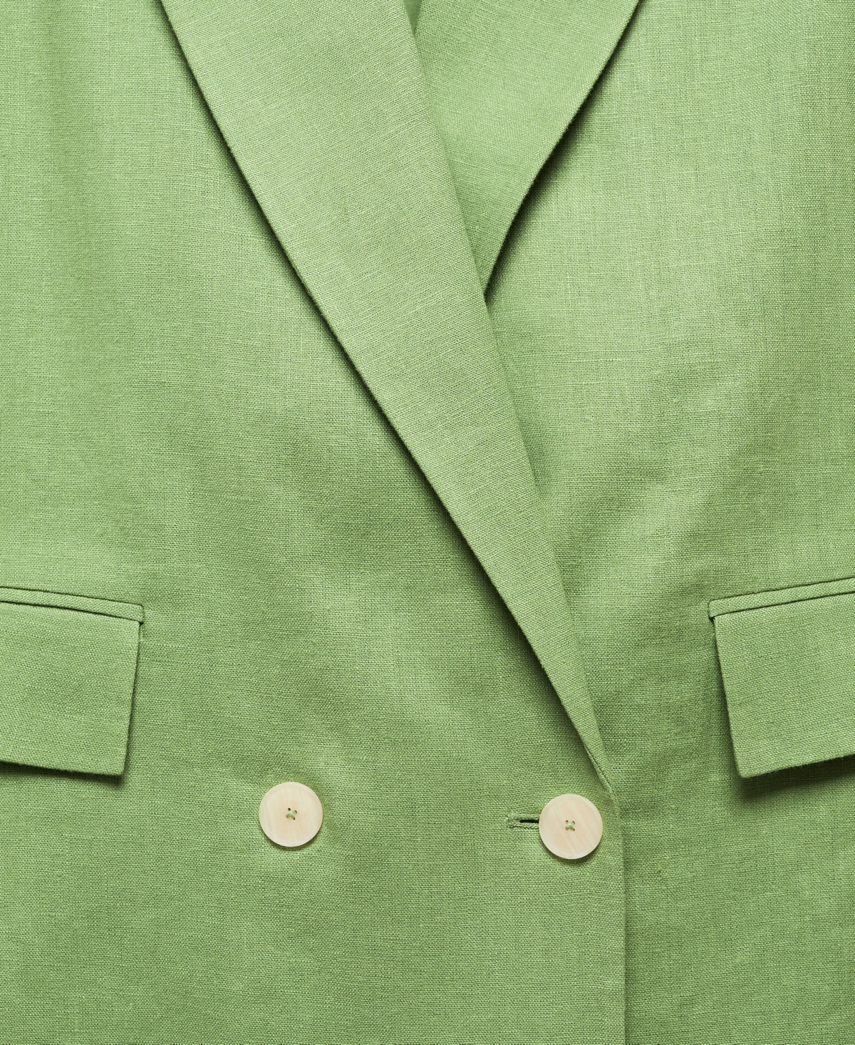 Shop Mango Women's 100% Linen Suit Blazer In Green