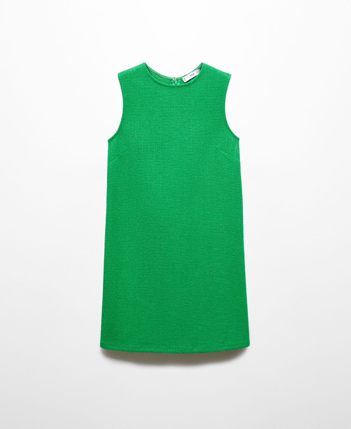 Shop Mango Women's Textured Short Dress In Green