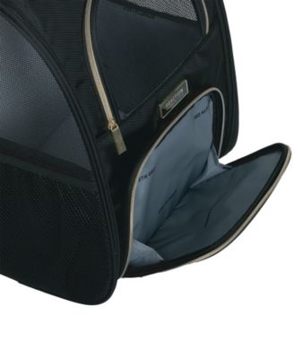 Soft Sided Multi-Entry Collapsible Travel Pet Carrier Backpack With Removable Lining