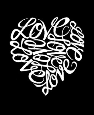 Women's Word Art Cursive Heart Hooded Sweatshirt