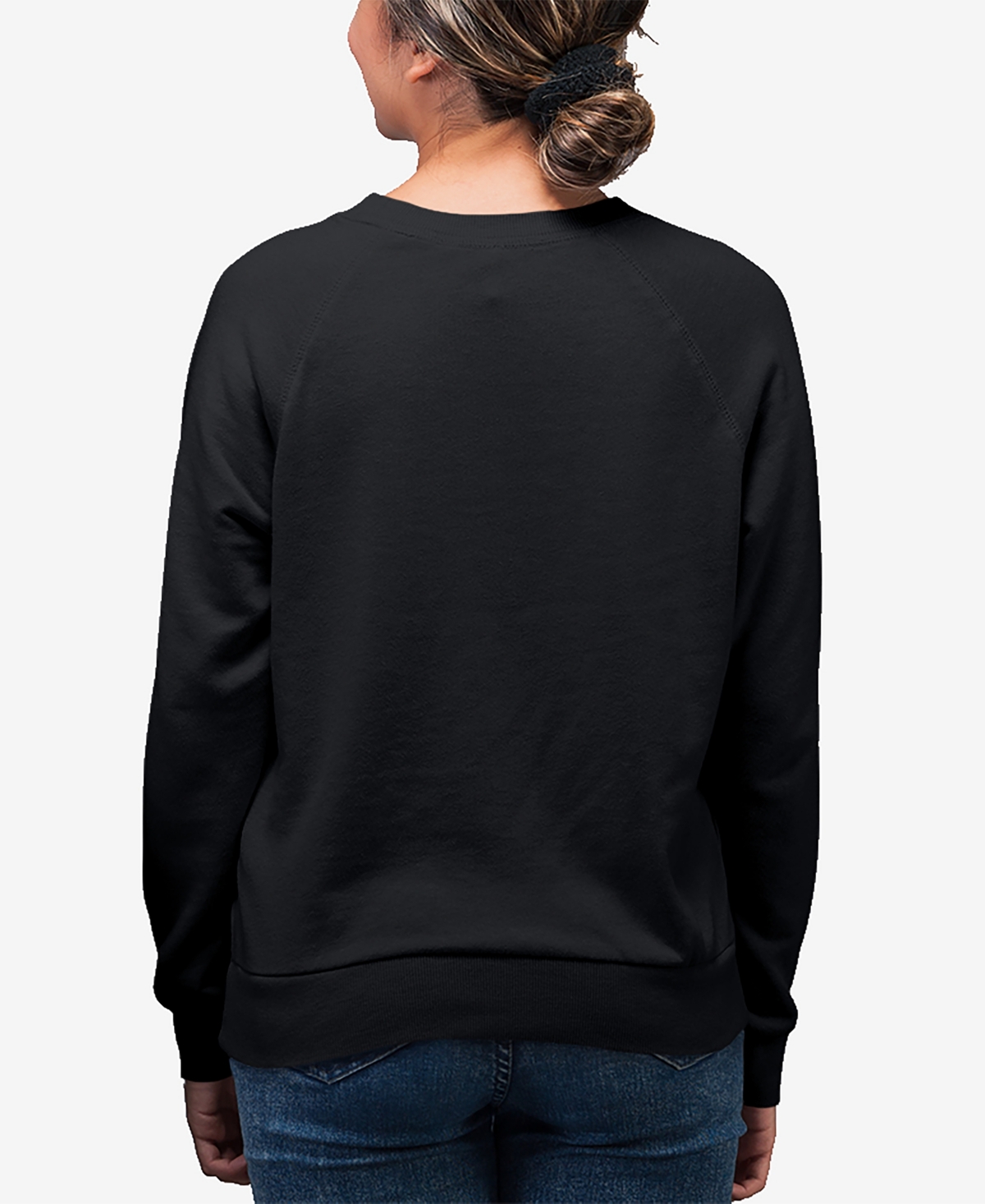 Shop La Pop Art Women's Word Art Seashell Crewneck Sweatshirt In Black