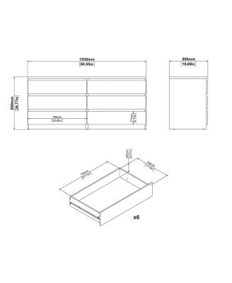 Scottsdale 6 Drawer Double Dresser