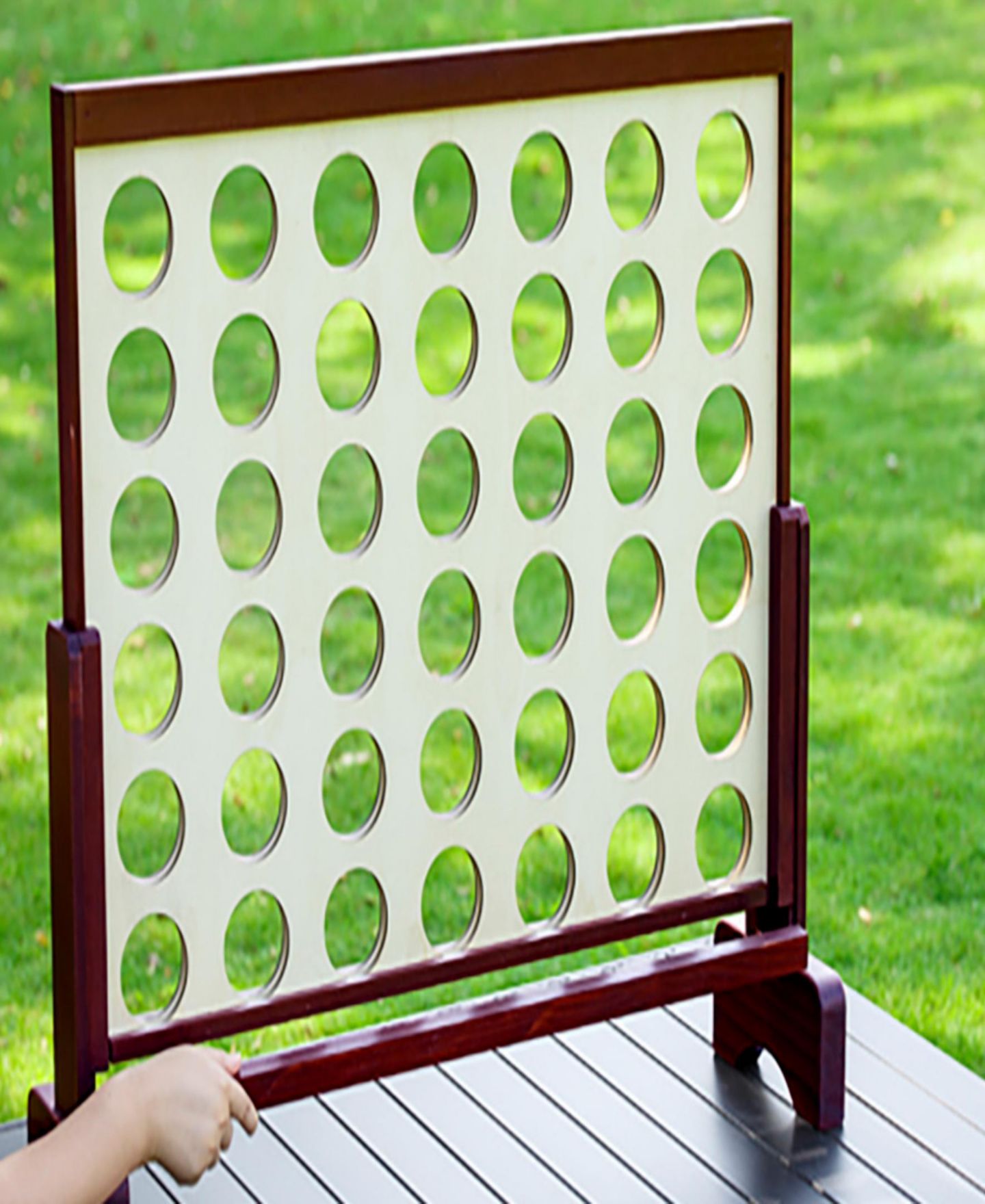 Детские настольные игры Trimate Giant Wooden Connect 4 2-Player Board Game, 42 Pieces, Ages 12+ — фото 3