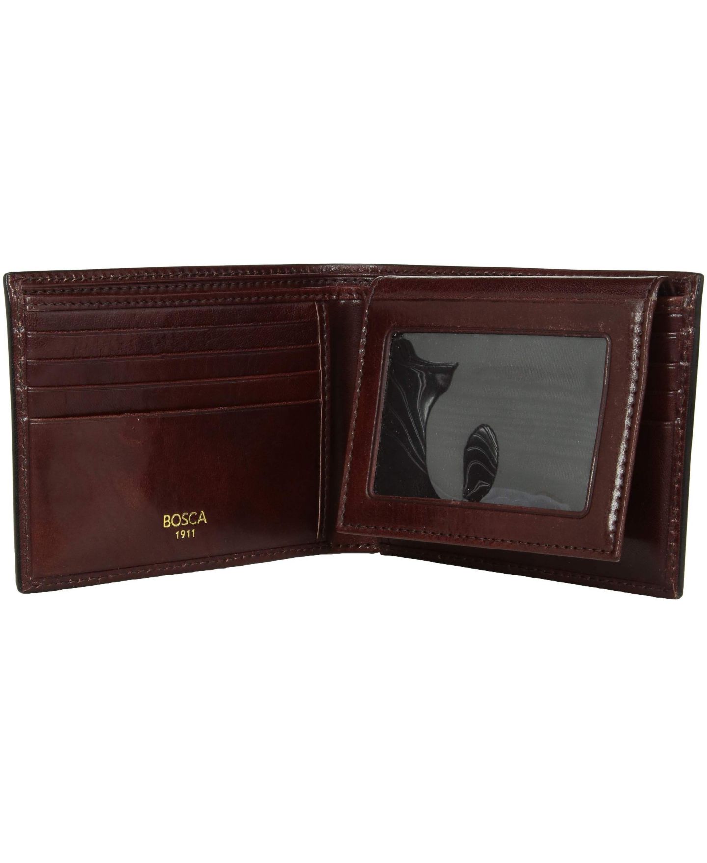 Мужской кожаный кошелёк Bosca Old Leather для кредитных карт и ID, Dark Brown — фото 2