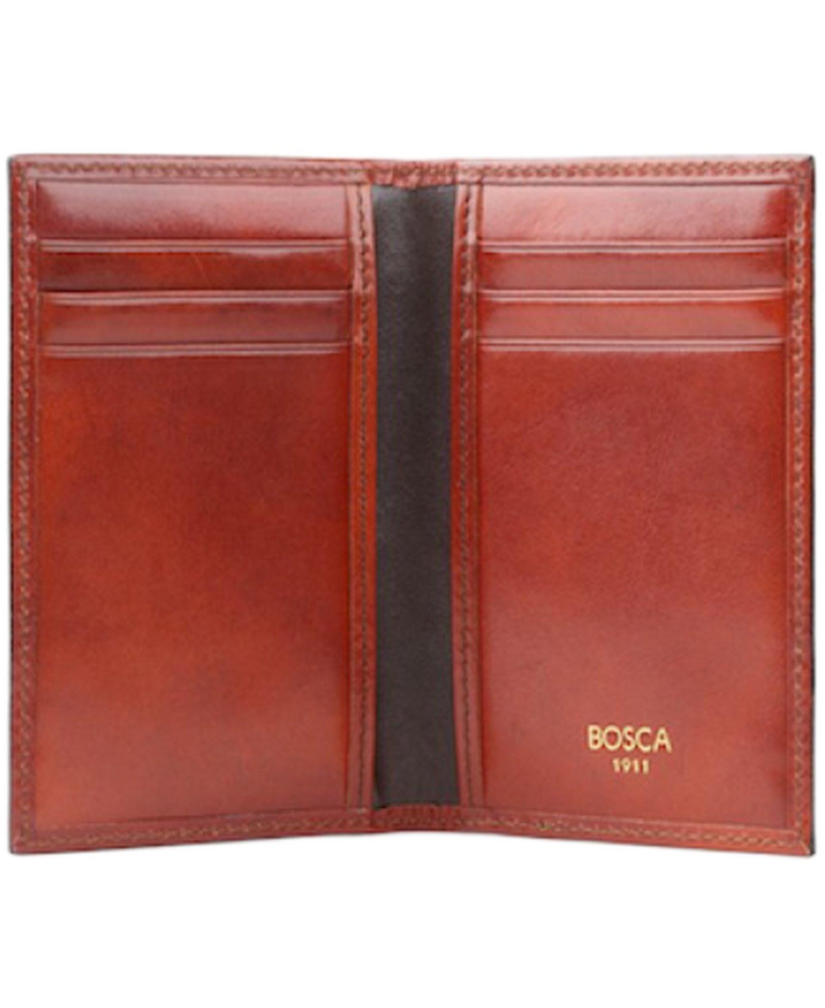 Men's Genuine Leather 8 Pocket Credit Card Case - Cognac