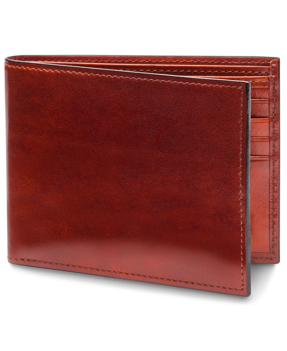 Men's 8 Pocket Wallet in Old Leather - Rfid - Cognac