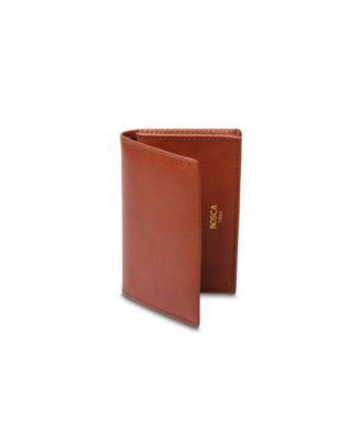 Men's Saffiano Full Gusset 2 Pocket Card Case With ID, Brown
