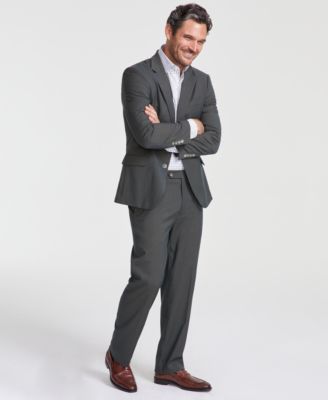 Nautica - Men's Modern-Fit Bi-Stretch Black Suit