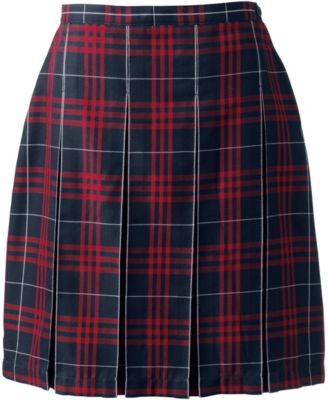 Women's Plaid Box Pleat Skirt Top of the Knee