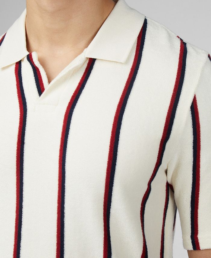 Ben Sherman Men's Stripe Toweling Polo Shirt - Macy's
