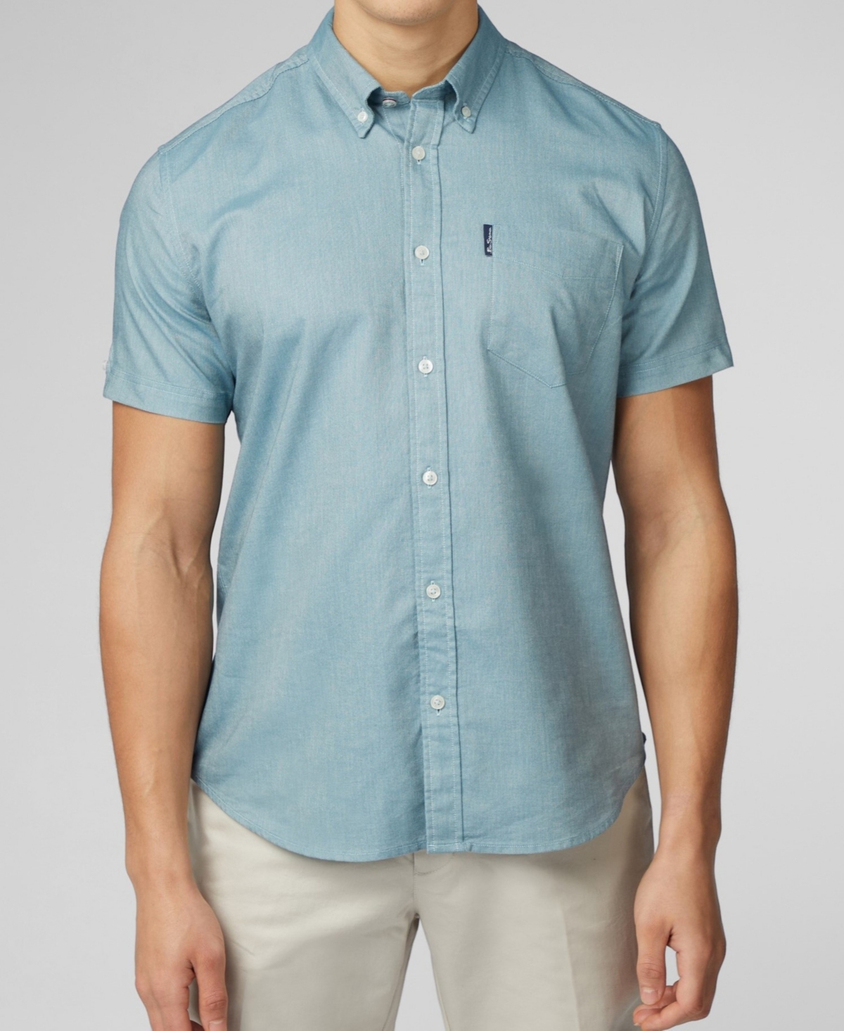 Men's Signature Oxford Short Sleeve Shirt - Teal