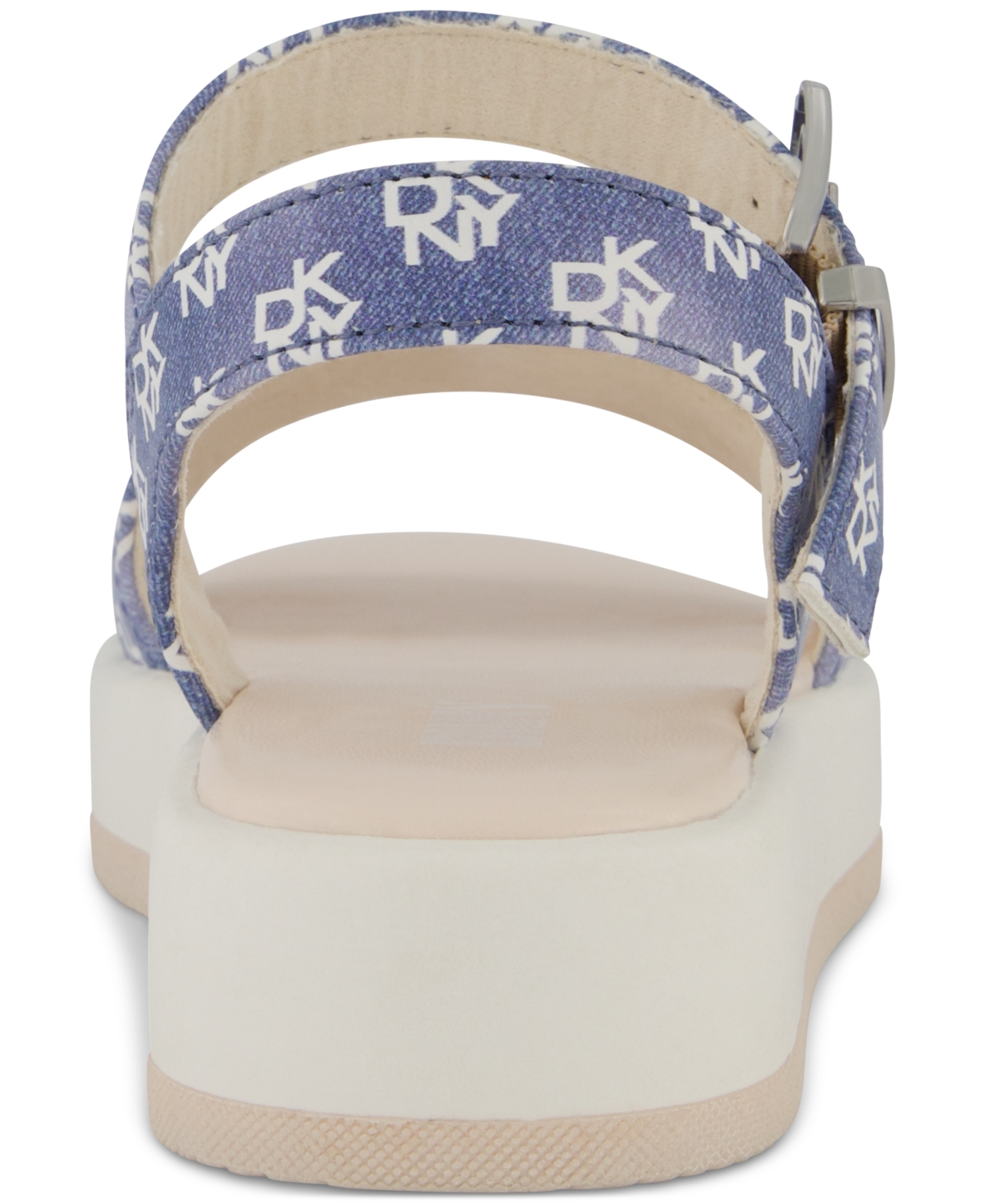 Shop Dkny Little & Big Girls Lottie Brea Logo Platform Sandals In Blue