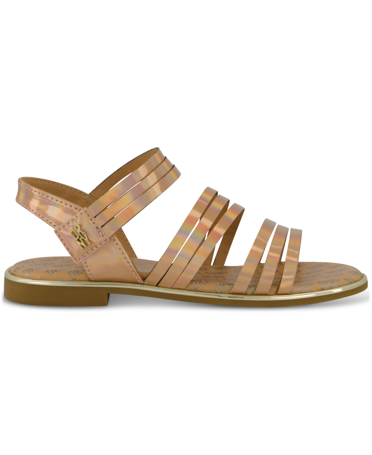 Shop Dkny Little & Big Girls Cassie Denaris Multi-strap Sandals In Taupe