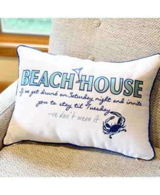 Beach House Inspiration Indoor Cotton Lumbar Throw Pillow
