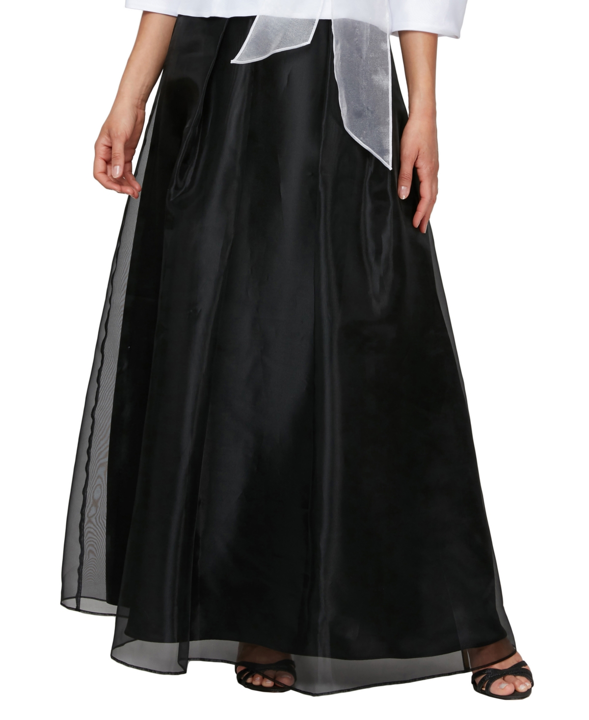 Petite Organza Full Ball Gown Skirt - Black