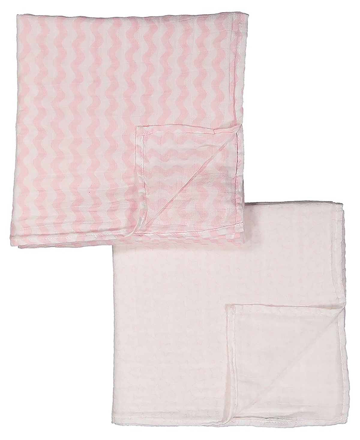 Tendertyme Baby Girls Stars Nursery Blanket Collection, 7 Piece Set In Pink And White