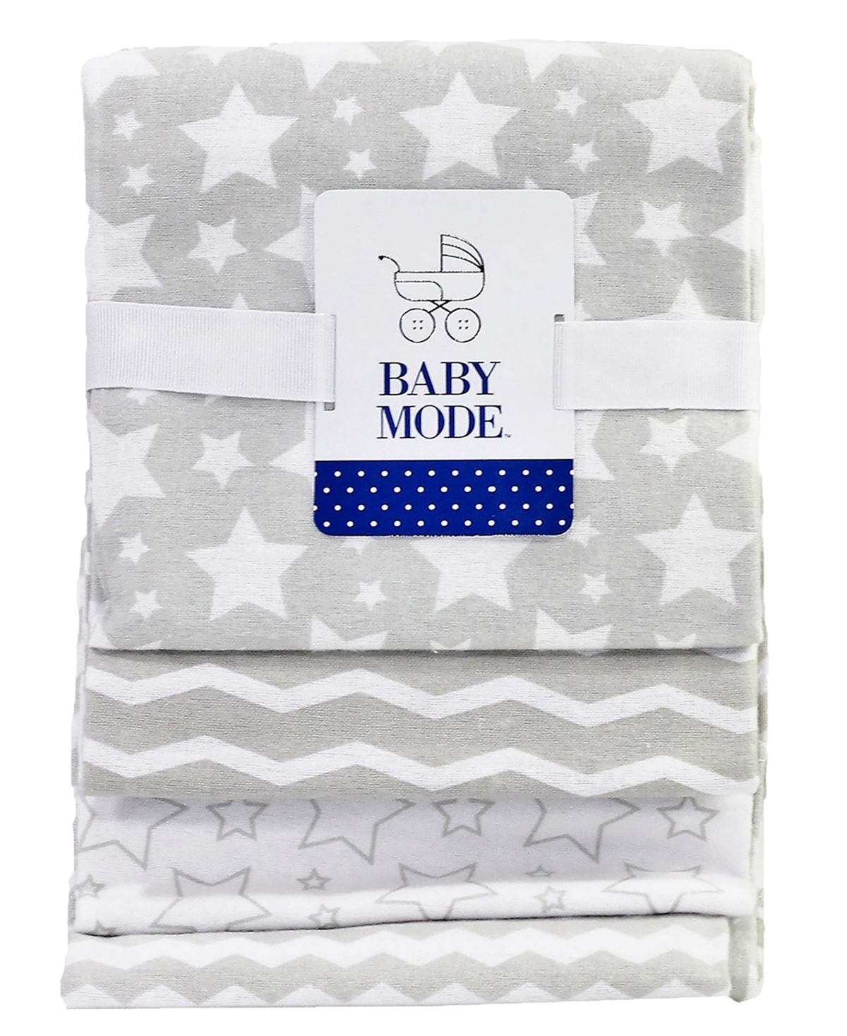 Tendertyme Baby Boys Or Baby Girls Stars Nursery Blanket Collection, 7 Piece Set In Gray And White