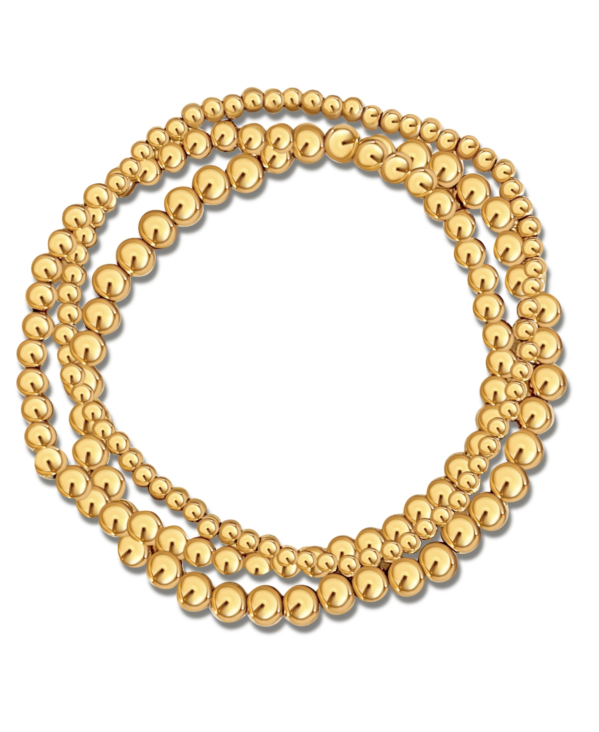 Jensie Beaded Bracelet Set - Gold