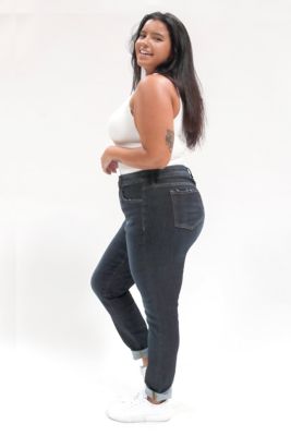 Plus Size High Rise Ankle Skinny Jeans