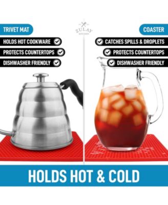 4 Pack Non-Slip Silicone Trivet Mat Set