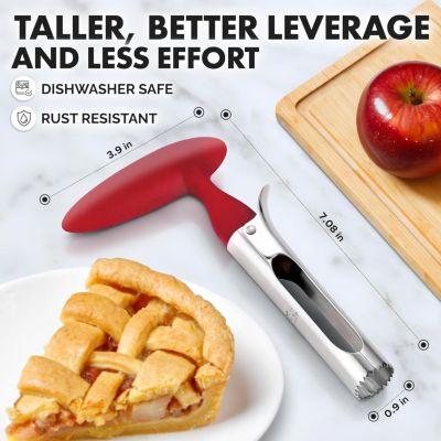 Stainless Steel Apple Corer – Easy to Use, Durable, Also Works as Cupcake Corer