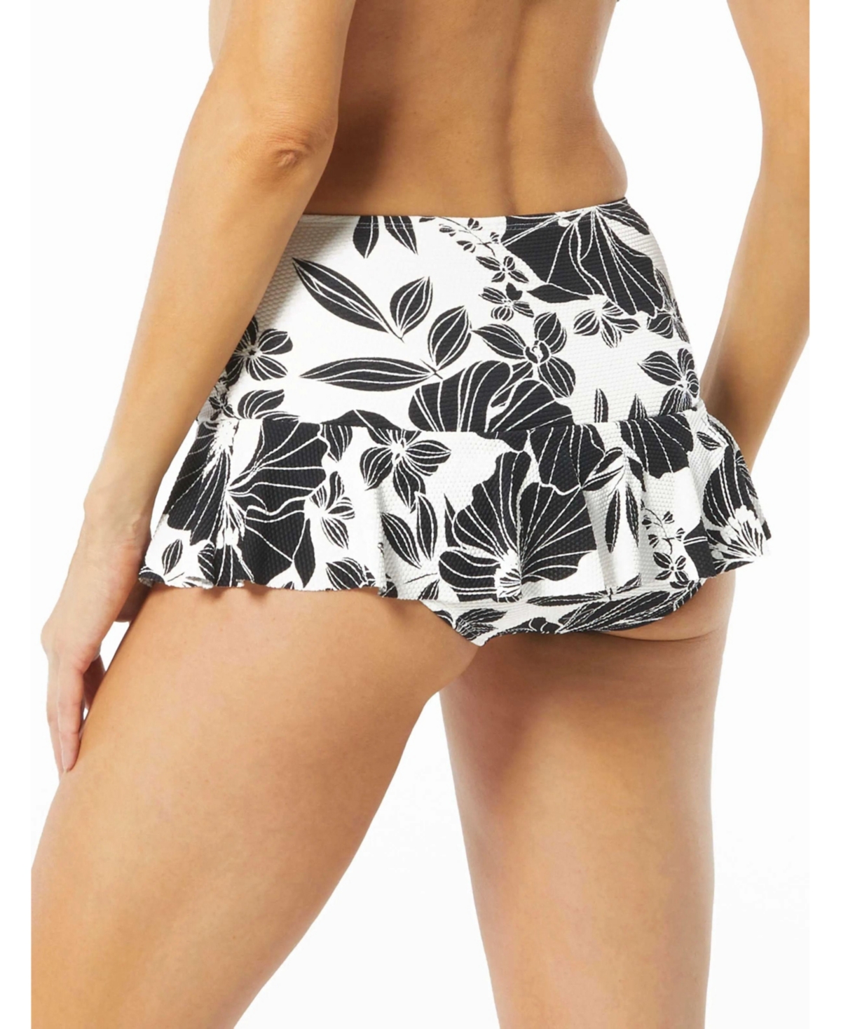 Beach House Women's Swim Penny Adjustable Textured Swim Skirt With Built-in Swim Bottoms - 001 black