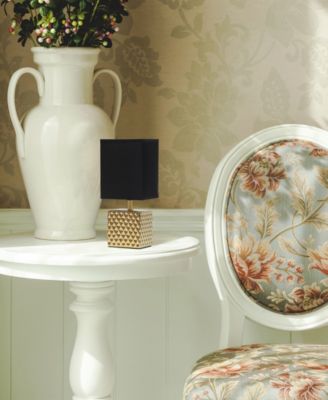 11.81" Tall Contemporary Petite Hammered Metallic Gold Square Bedside Table Desk Lamp with Rectangular Black Fabric Shade 