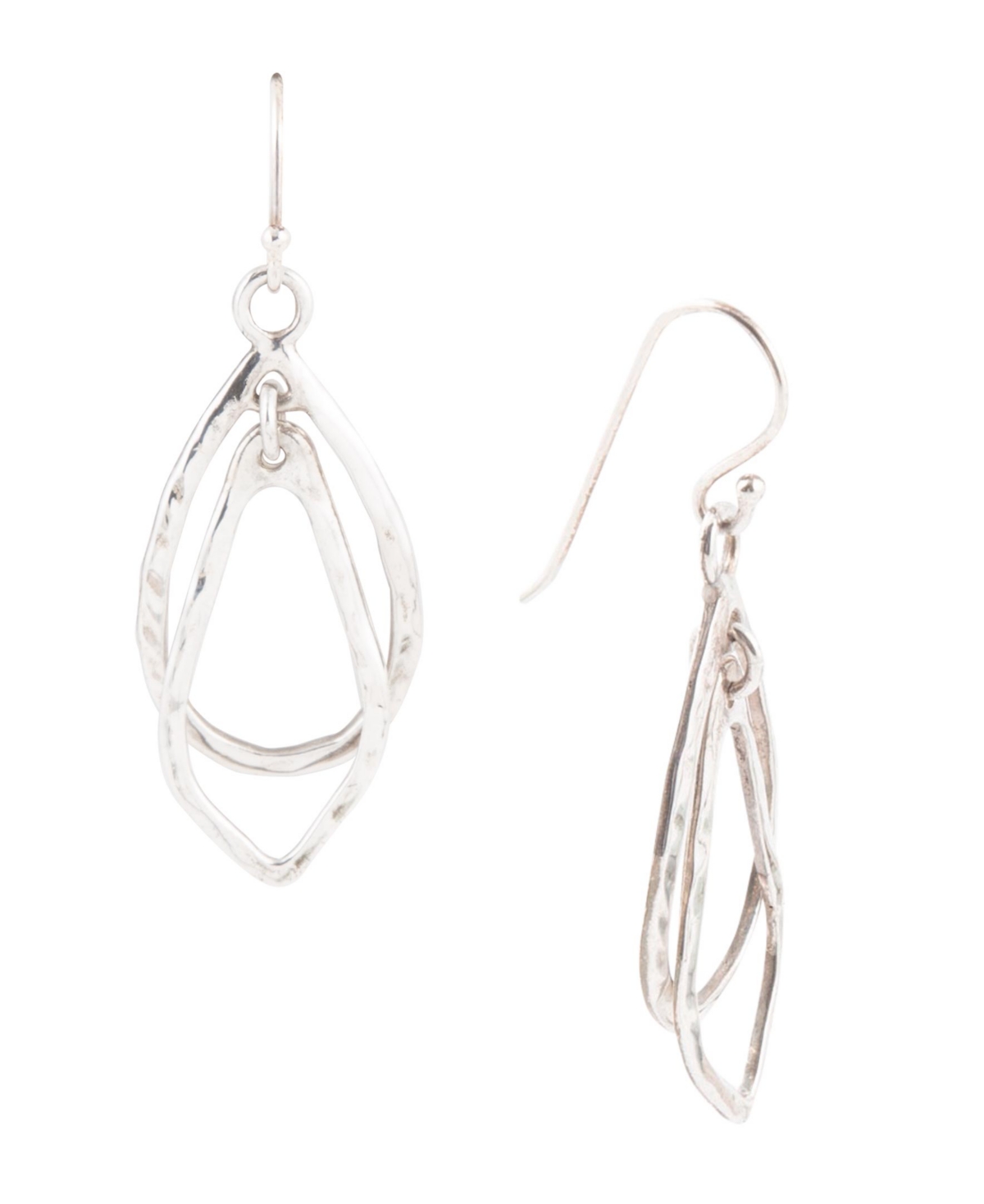 Shop Barse Swirled Genuine Sterling Silver Abstract Drop Earrings
