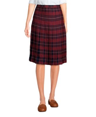 Women's Plaid Pleated Skirt Below the Knee